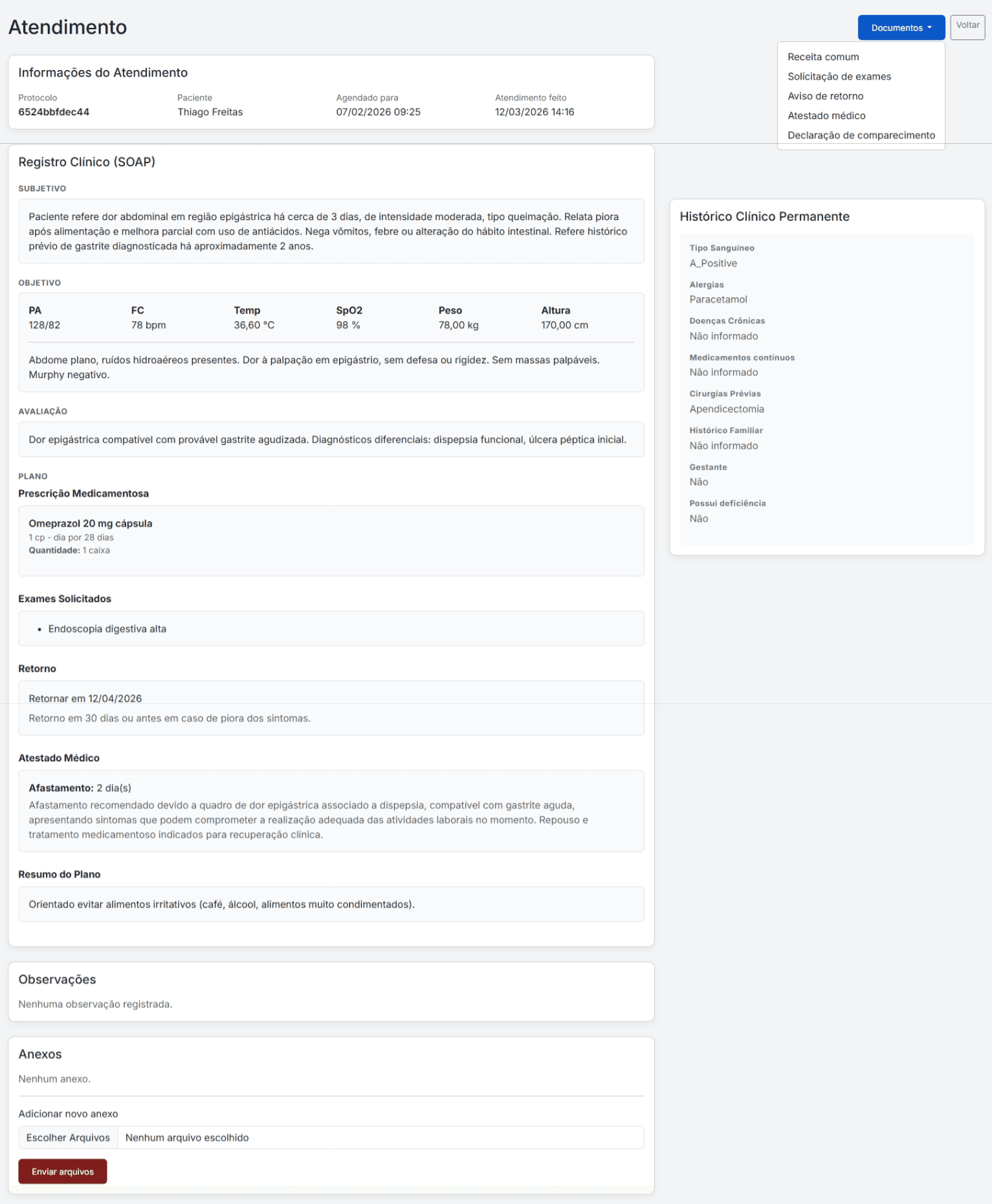 Prontuário eletrônico